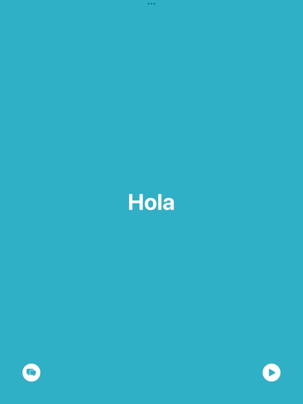 Press the split view icon to go back to display of both languages.
