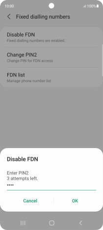 Key in your PIN2 and press OK. The default PIN2 is 1111. Key in your PIN2 and press OK. The default PIN2 is 1111.