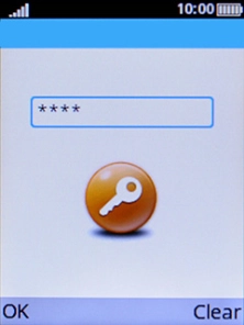Key in a new four-digit PIN and press the Left selection key.