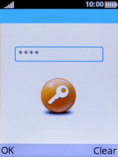 Key in a new four-digit PIN and press the Left selection key.