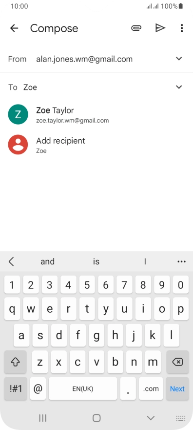 Press the required contact. Press the required contact.