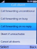 Select the required divert type.