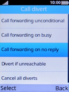 Select the required divert type.