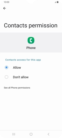 Press the required setting. Press the required setting.