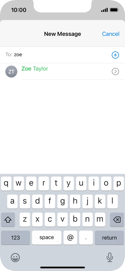 Press the required contact. Press the required contact.