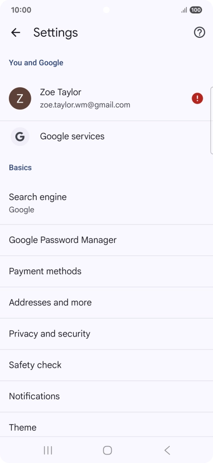 Press Privacy and security. Press Privacy and security.