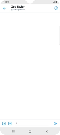 Write the required message and press the send icon. Write the required message and press the send icon.