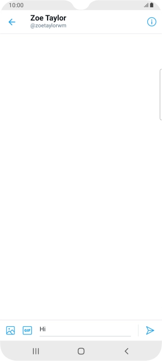 Write the required message and press the send icon. Write the required message and press the send icon.