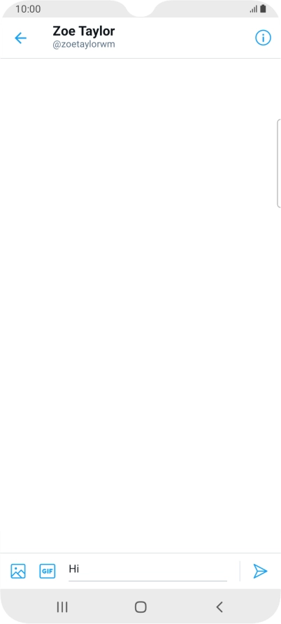 Write the required message and press the send icon. Write the required message and press the send icon.