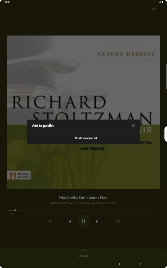 Press Create a new playlist. Press Create a new playlist.