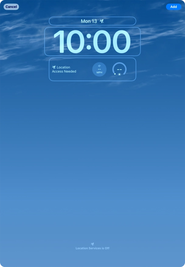 To customise the way the lock screen date is displayed, press the date widget and follow the instructions on the screen to select the required widget display mode. To customise the way the lock screen date is displayed, press the date widget and follow the instructions on the screen to select the required widget display mode.