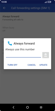 Press TURN OFF.