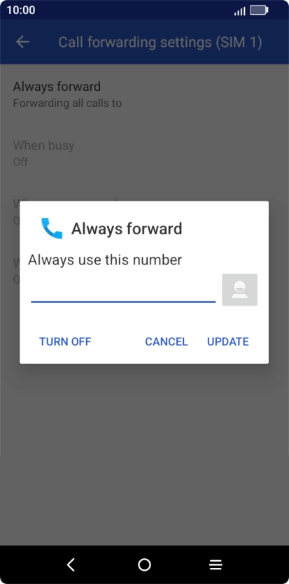 Press TURN OFF.
