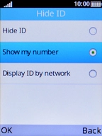 Select Show my number to turn on caller identification.