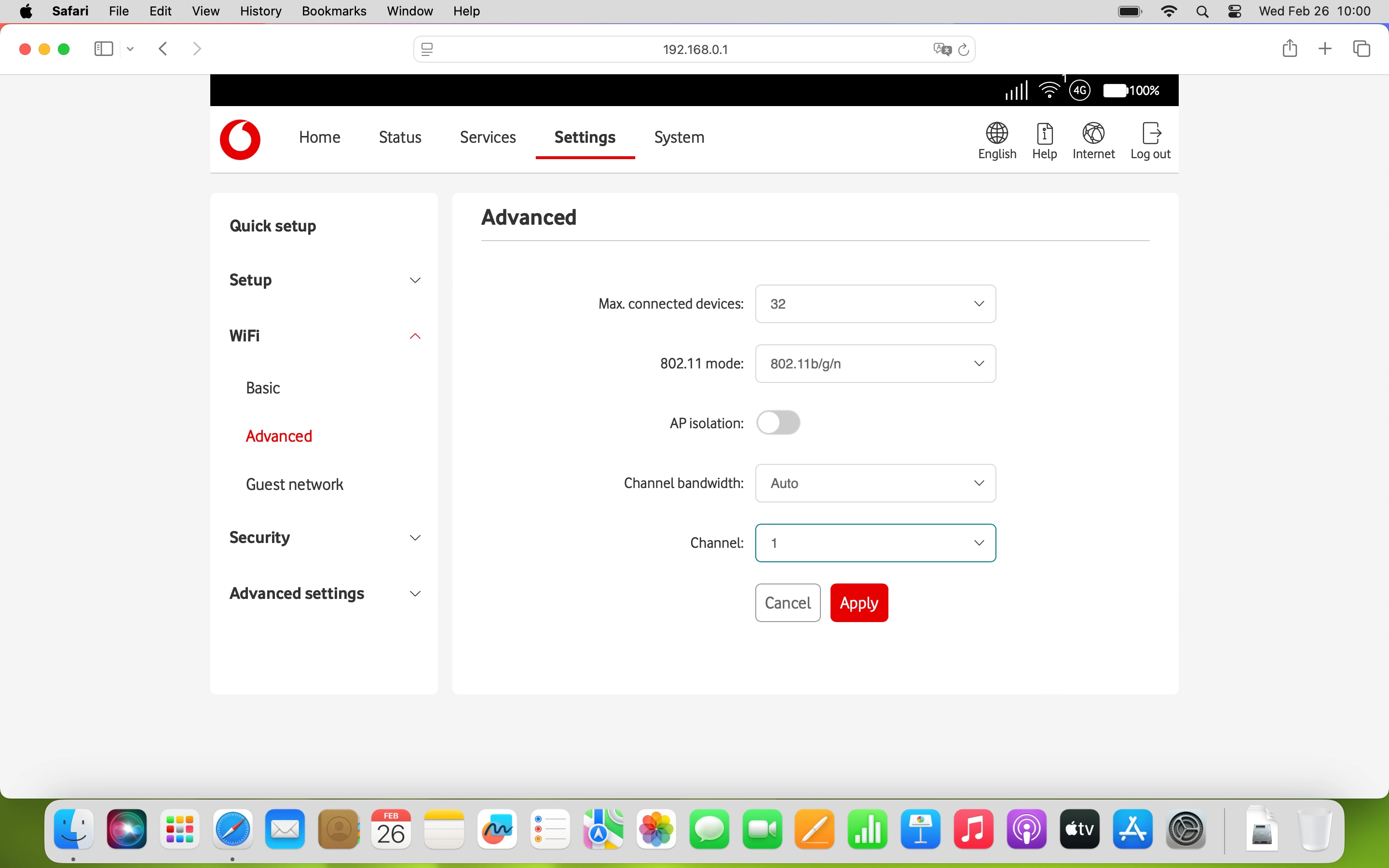 Click Apply.