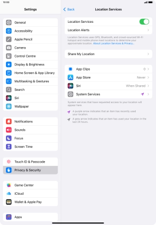 Press the required app. Press the required app.