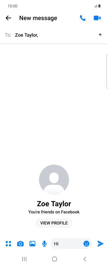 Write the required message and press the send icon.
