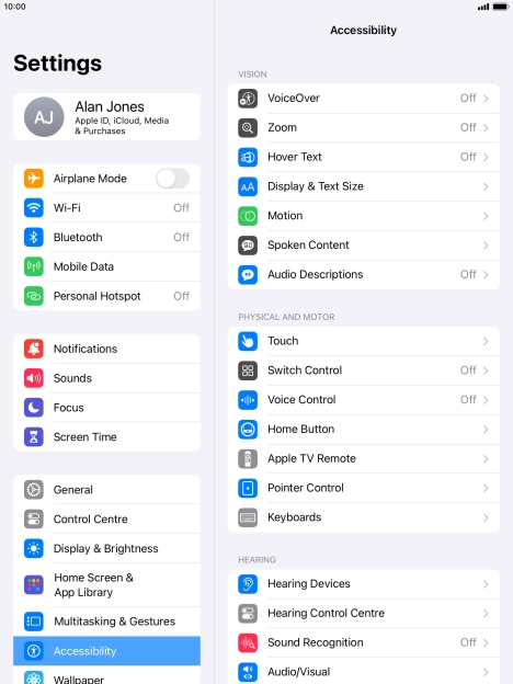 Press Display & Text Size. Press Display & Text Size.