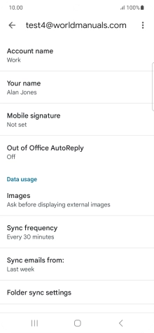Press Account name and key in the required name. Press Account name and key in the required name.