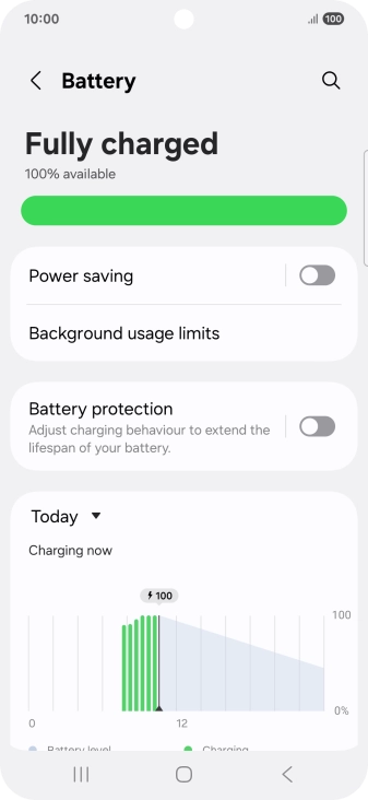 Press Power saving.