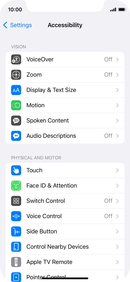 Press Display & Text Size.