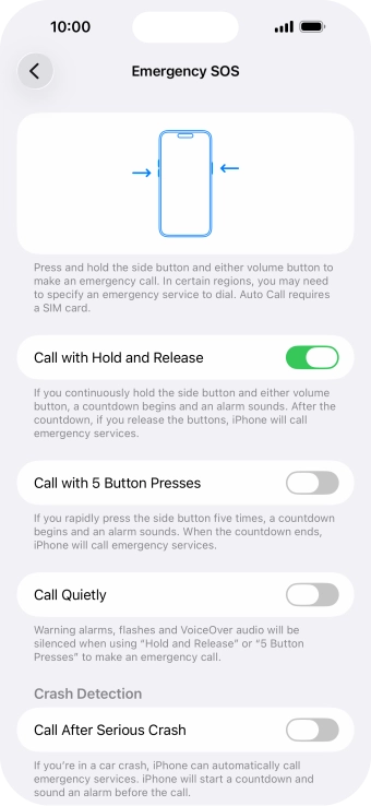 Press the indicator next to 