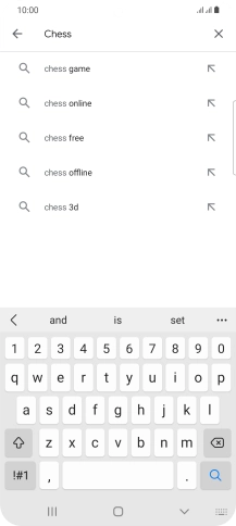 Key in the name or subject of the required app and press the search icon. Key in the name or subject of the required app and press the search icon.