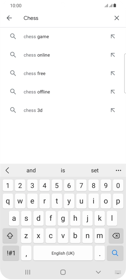 Key in the name or subject of the required app and press the search icon. Key in the name or subject of the required app and press the search icon.