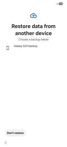 Press the required backup and your phone restores the content of the selected backup. Subsequently, follow the instructions on the screen to set up your phone and prepare it for use. Press the required backup and your phone restores the content of the selected backup. Subsequently, follow the instructions on the screen to set up your phone and prepare it for use.