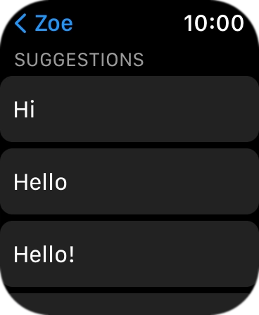 Press the required quick reply. Press the required quick reply.