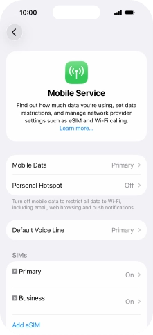 Press Mobile Data. Press Mobile Data.