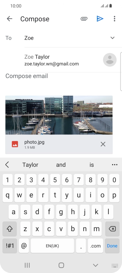 Press the required contact. Press the required contact.