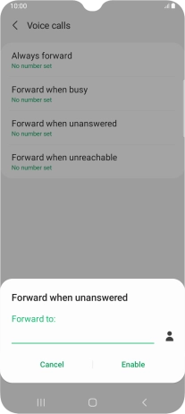 Key in +447836121121 and press Enable.