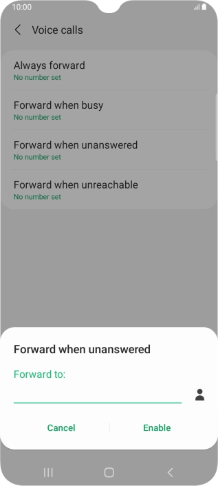 Key in +447836121121 and press Enable.