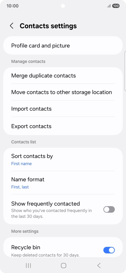 Press Merge duplicate contacts.