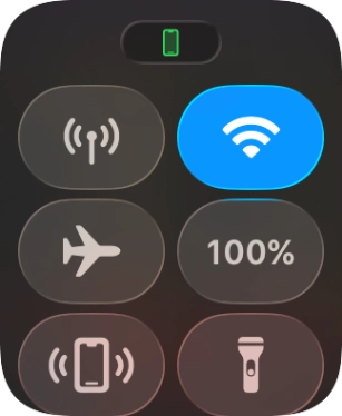 Press the find phone icon to send a signal to your phone.