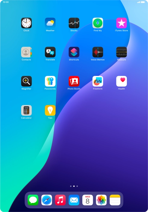 Press and hold the required app.
