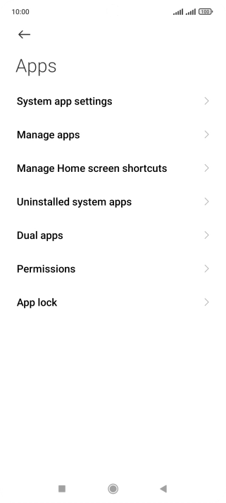 Press Manage apps.