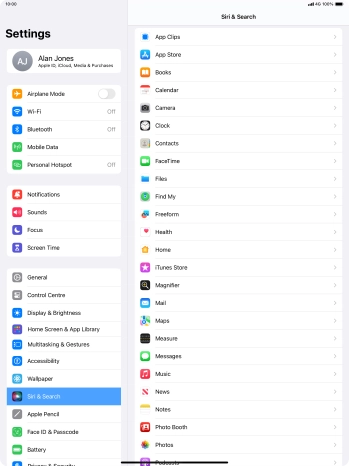 Press the required app. Press the required app.