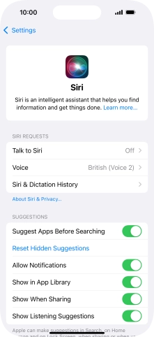 Press Talk to Siri.