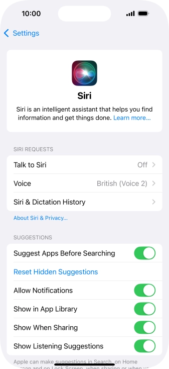 Press Talk to Siri.
