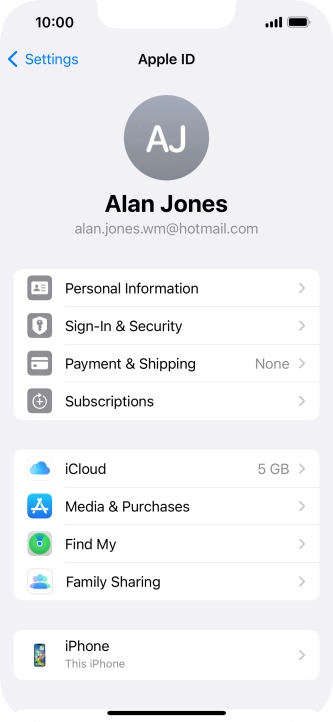 Press iCloud. Press iCloud.
