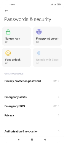 Press Privacy.