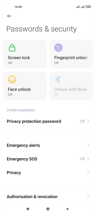 Press Privacy.