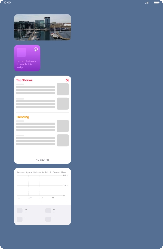 Press and hold the required Widget Stack. Press and hold the required Widget Stack.