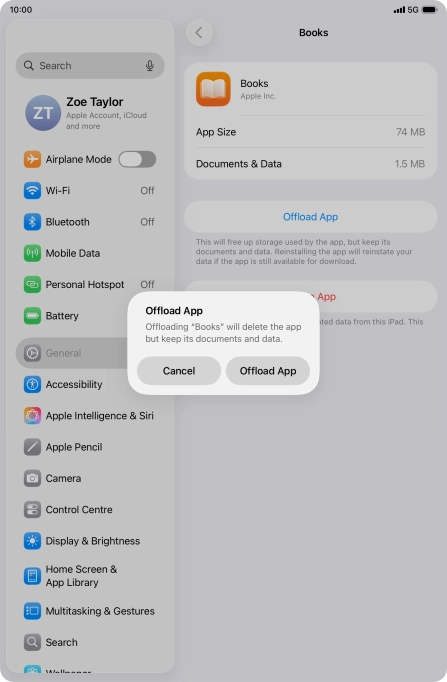 Press Offload App.