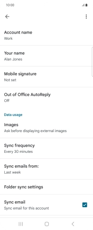 Press Account name and key in the required name. Press Account name and key in the required name.
