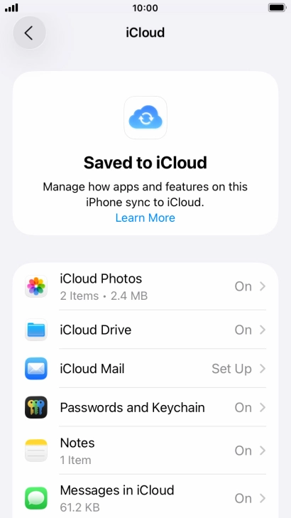 Press the required app.