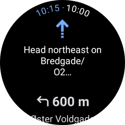 Follow the instructions on the screen to navigate to the selected destination. Follow the instructions on the screen to navigate to the selected destination.