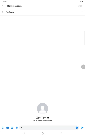 Write the required message and press the send icon. Write the required message and press the send icon.